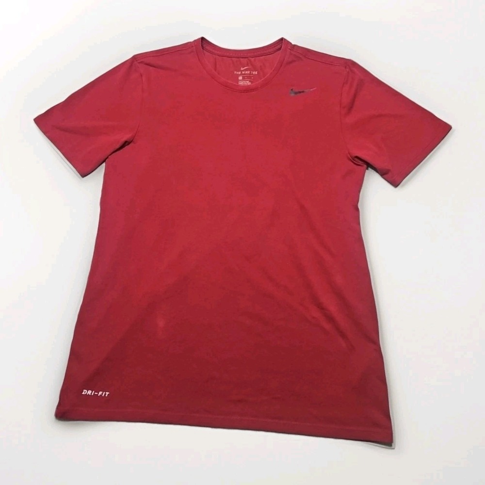 Nike The Nike Tee Dri Fit Training‎ T Shirt Mens M Deep Red Super Soft